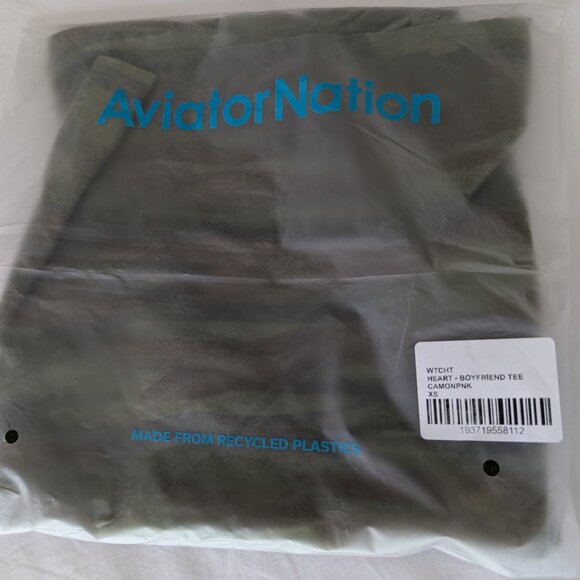 Aviator Nation heart print boyfriend tee camp/neon pink - Picture 3 of 3